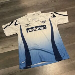 Gilbert Blue Bulls Vodacom Rugby Jersey Mens XL White Blue Gradient Short Sleeve
